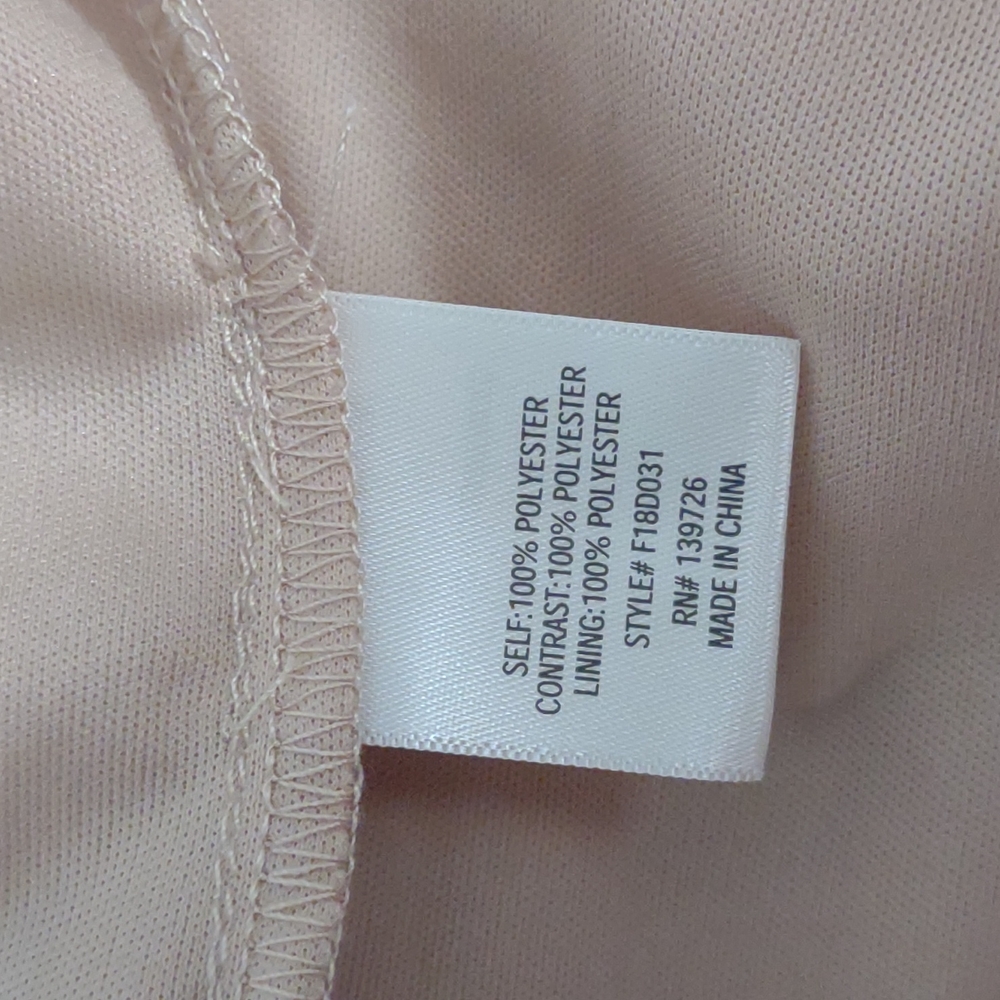 FREE w/ Bundle Francesca's Tan Dress White Lace Overlay & Cutout Chest Small - Picture 12 of 15